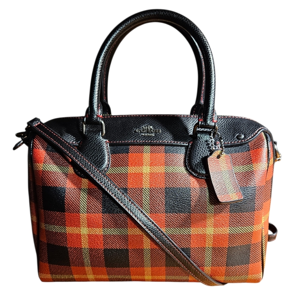 Coach Mini Bennet In Riley Plaid - Picture 1 of 15